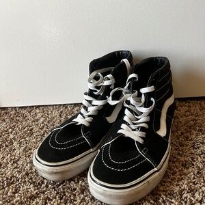 High Top Vans Black Women 8.5